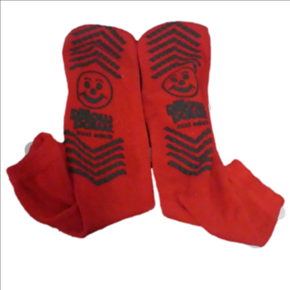 PILLOW PAWS | xxxl - adult | Red Slip Resistant Bariatric Socks